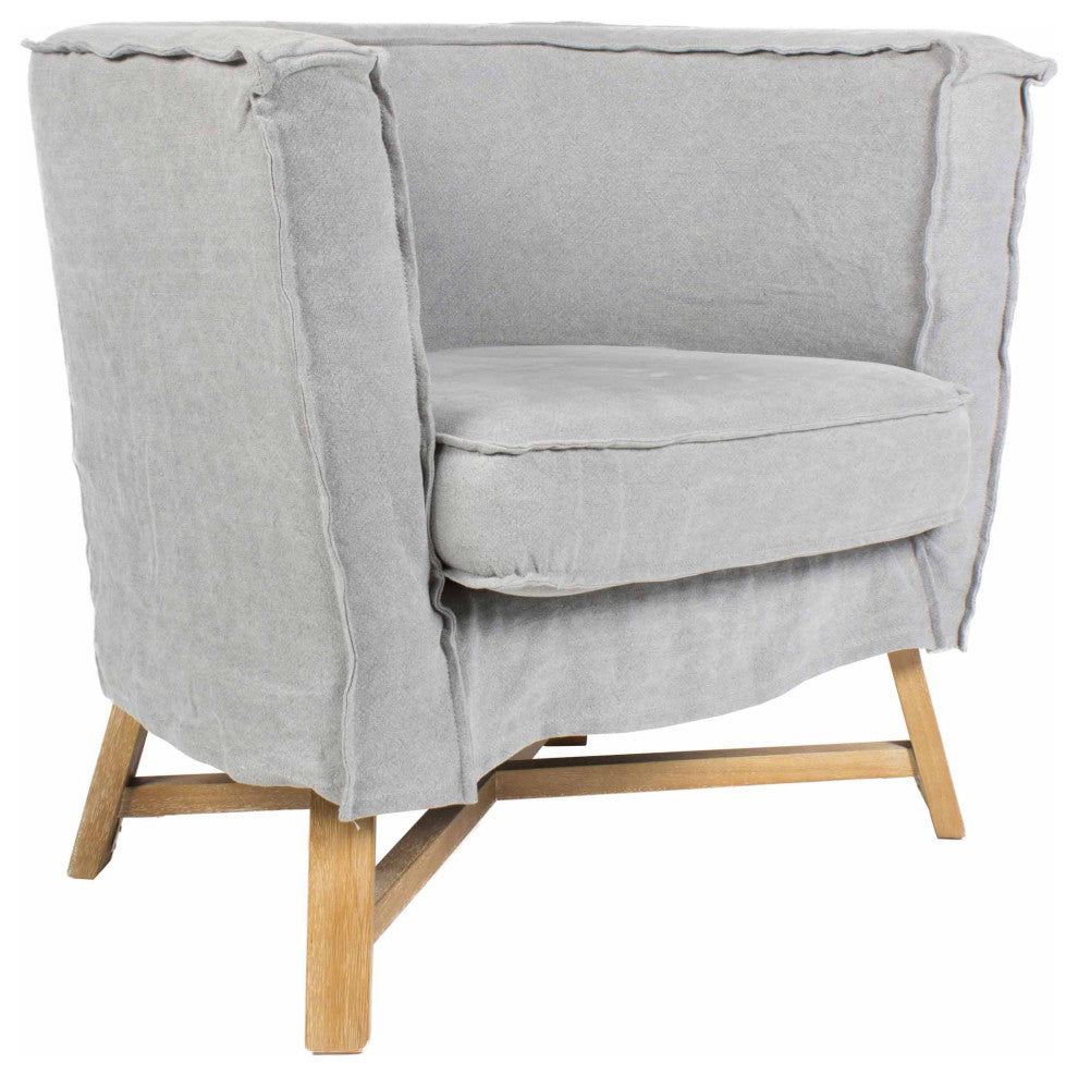 Discontinued Grand Club Chair Light Grey - Grey