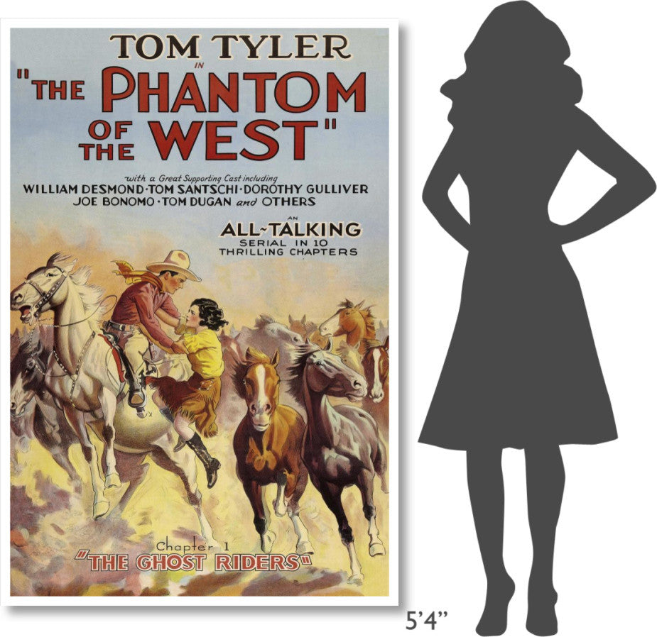 "Vintage Westerns: Phantom of the West - Ghost Riders" Print, 42"x62"