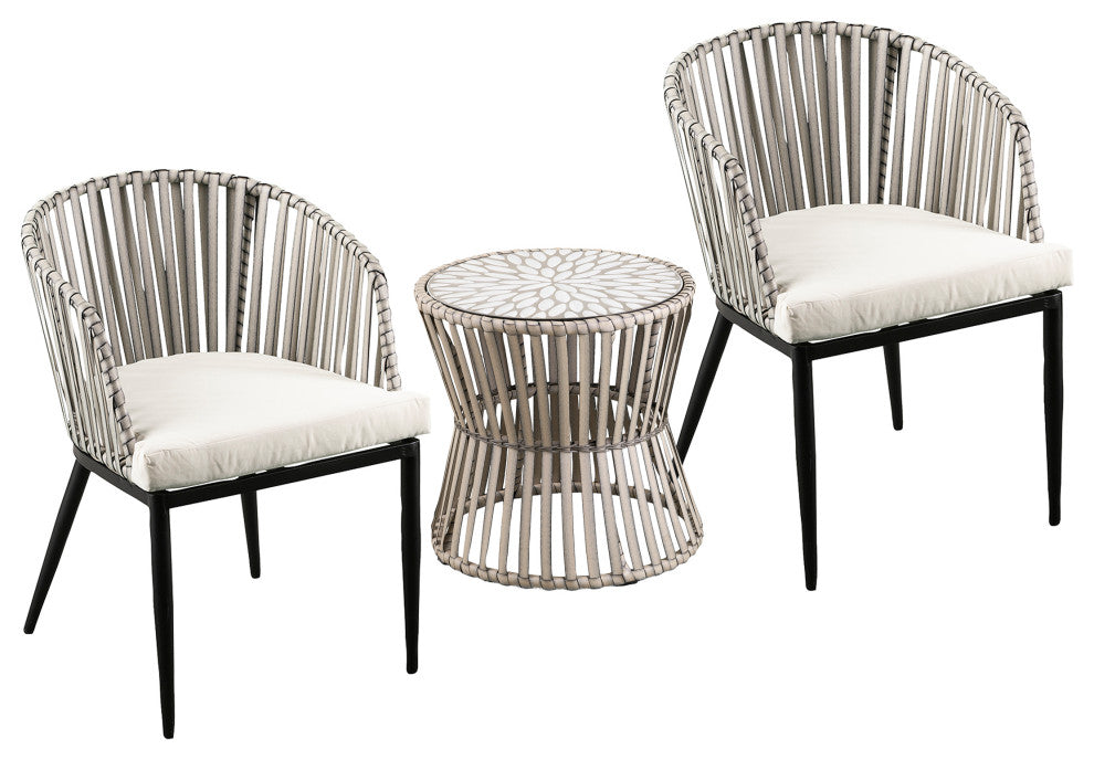 Crewkerne Wicker Outdoor Collection 3-Piece Set