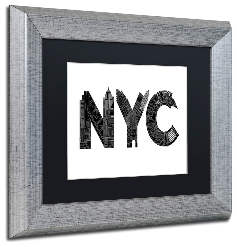 Robert Farkas 'NYC' Art, Silver Frame, Black Mat, 14x11