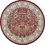Traditional Kelayeh 10' Round Crimson Area Rug