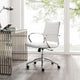 Computer Work Desk Chair, Faux Leather, White, Modern, Home Business Office