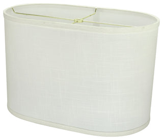 Aspen Creative 37051 Oval Hardback Shaped Spider Lamp Shade in Off-White
