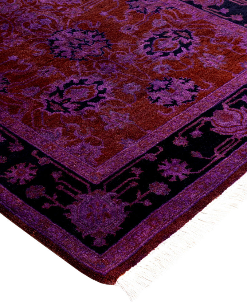 Overdyed One-of-a-Kind Hand-Knotted Area Rug Red, 2' 9" x 4' 4"