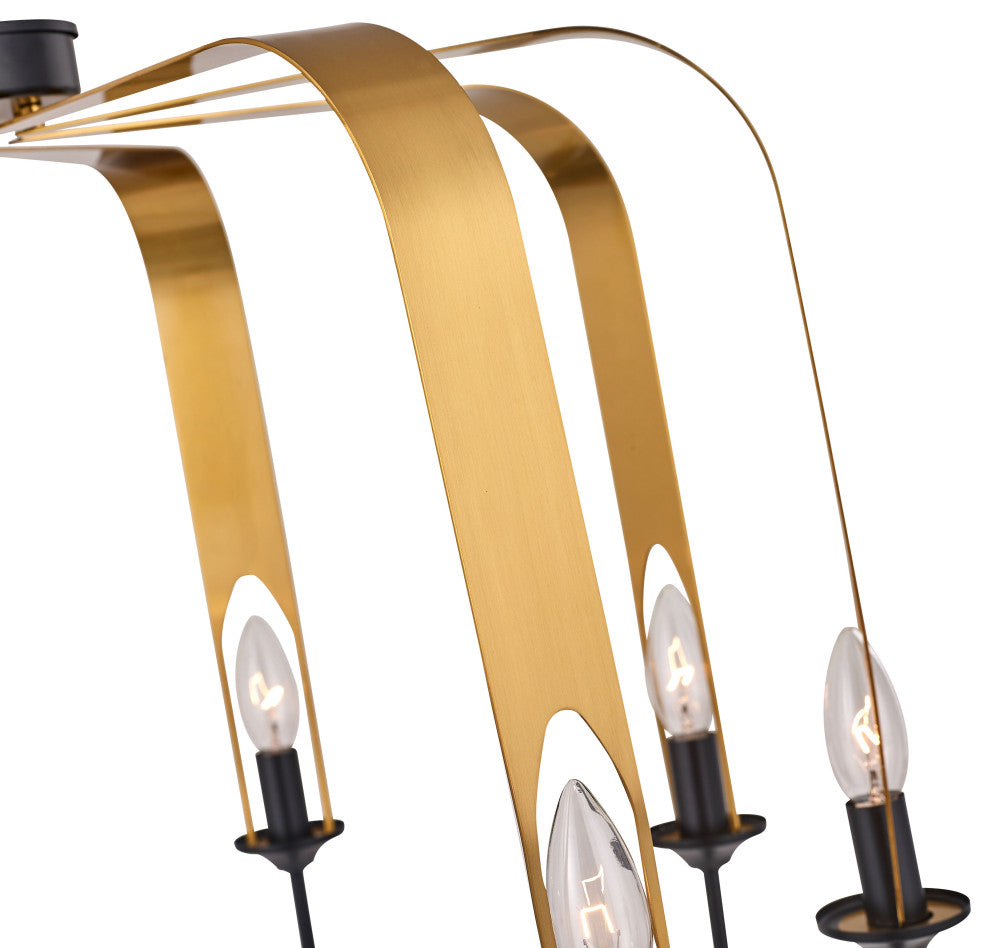 Vanity Art 8-Light Lantern Geometric Chandelier