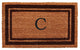 Brown Border 18"x30" Monogram Doormat, Letter C
