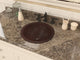 Magnus 16" Drop-in Round Bathroom Sink, Hammered Antique Copper