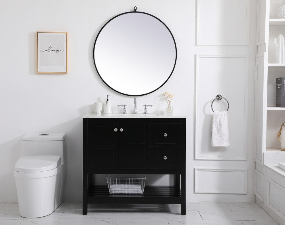 Tucker Black 36" Single Sink Bathroom Vanity