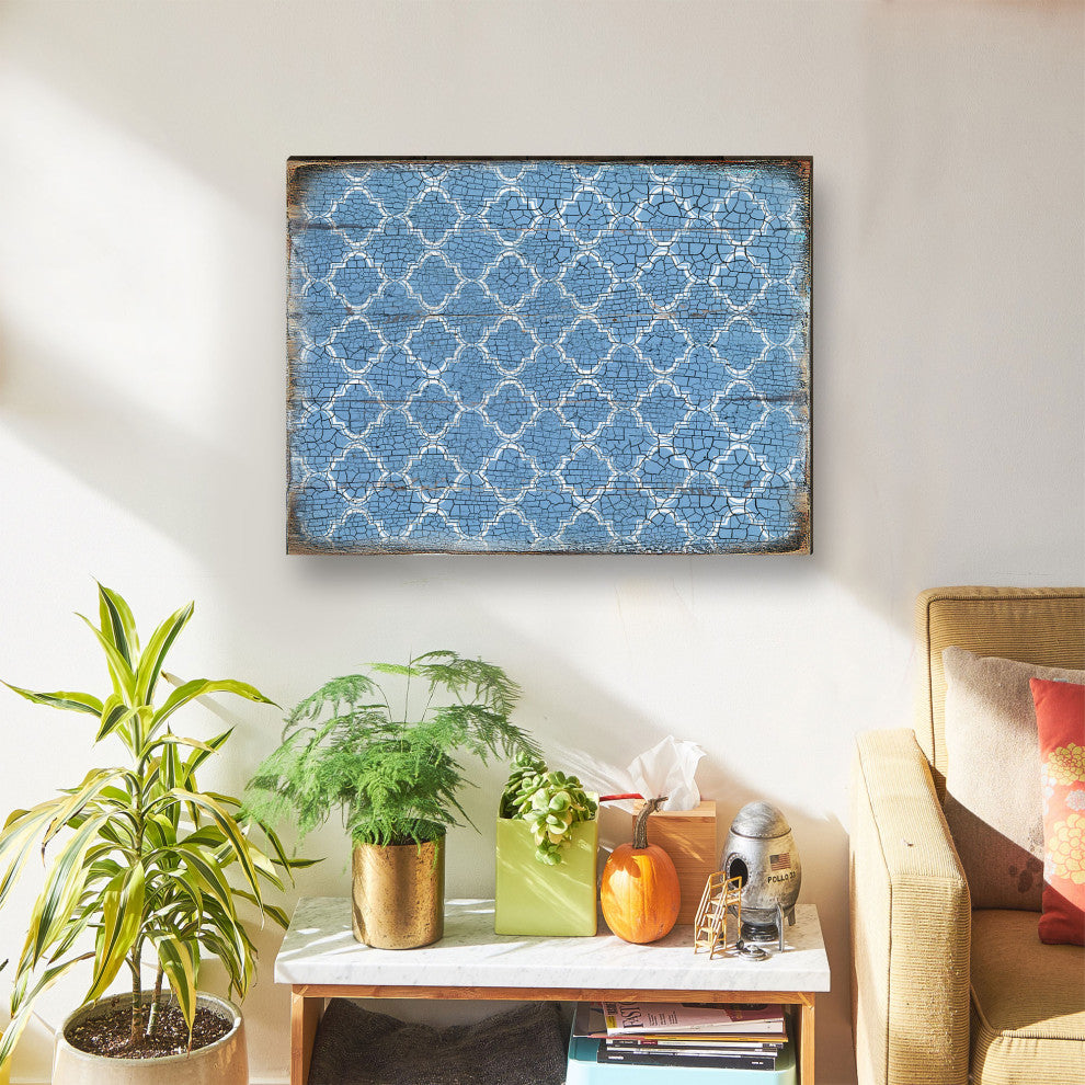 Decorative Pattern Wooden Block, 18"x12"
