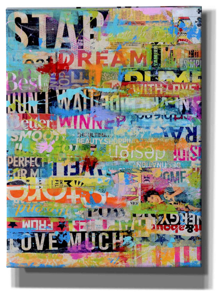Epic Graffiti 'Metro Mix 33 I' by Erin Ashley Giclee Wall Art, 12"x16"