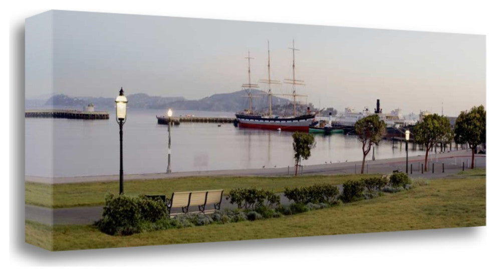 River View With Boat 3 Giclee Wrap Canvas Wall Art