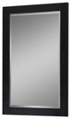 22"x34" Bevel Edge Framed Mirror, Dark Brown
