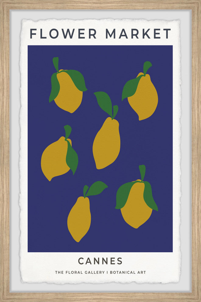 "Cannes Lemons" Framed Painting Print, 12x18