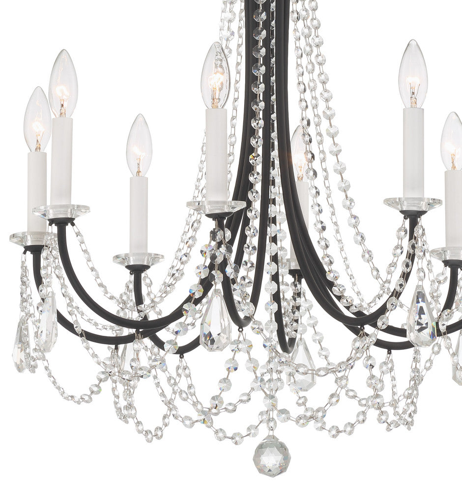 Karrington 8-Light Matte Black Chandelier