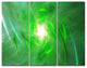 Light Green Fractal Whirlpool, Abstract Wall Art Canvas, 36x28, 3 Panels