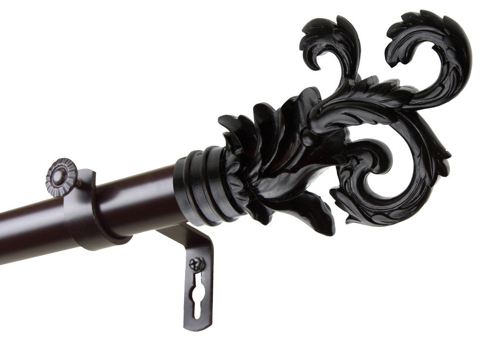 Malina 1" Curtain Rod, Mahogany, 160-240"