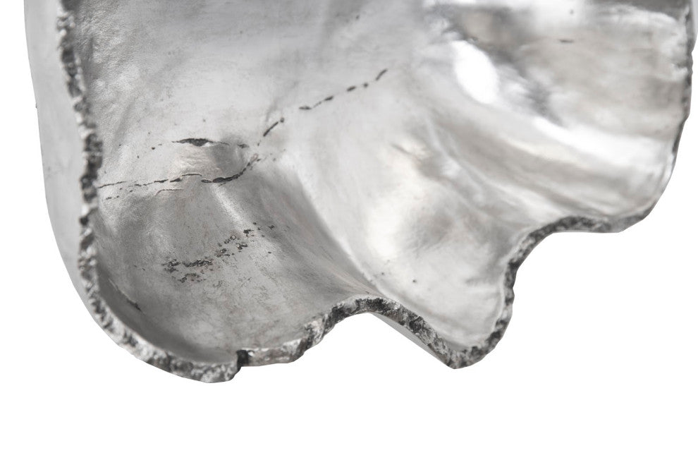 Cast Onyx Wall Bowl, Silver, Small