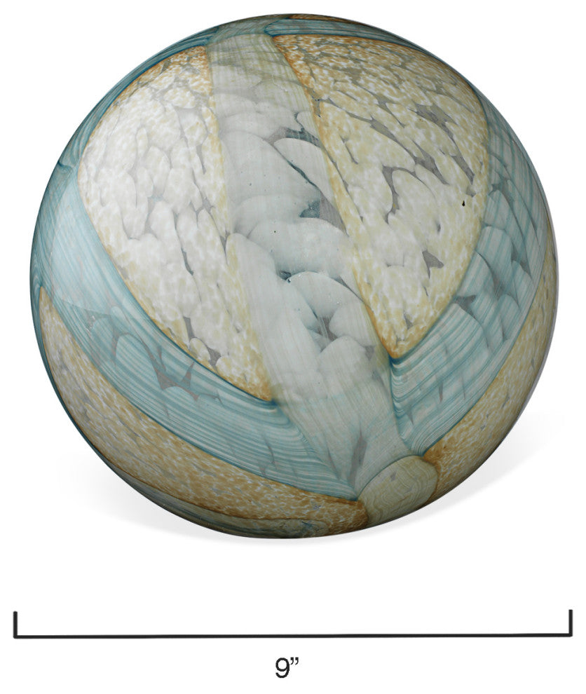 2-Piece Cosmos Glass Balls, Pale Blue Glass