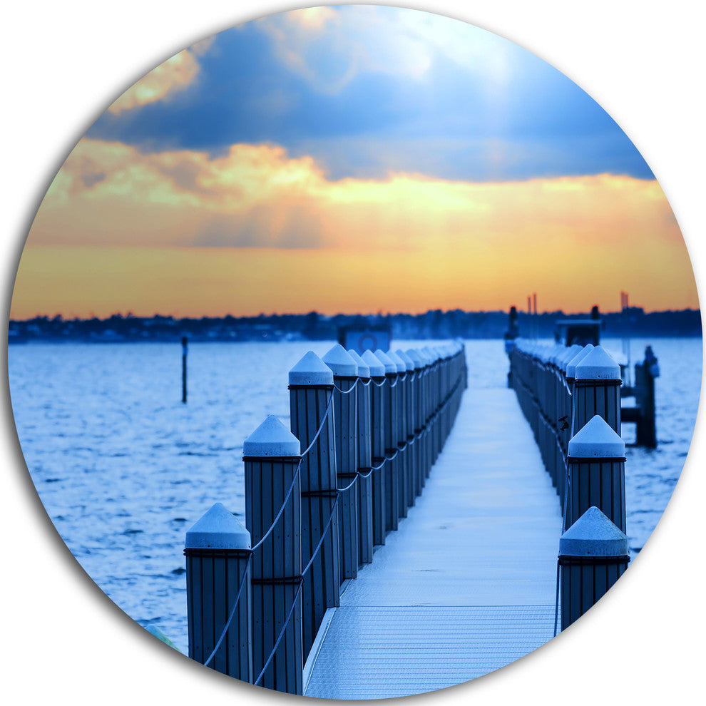 Fantastic Blue Boardwalk And Seashore, Sea Bridge Disc Artwork, 11"