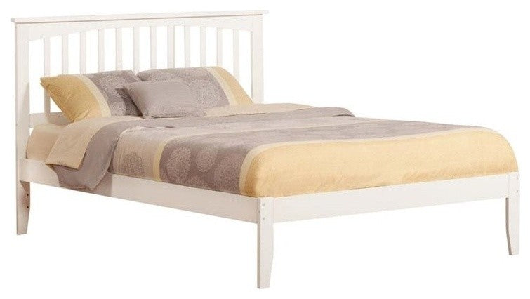 Mission Open Foot Bed, White, Queen