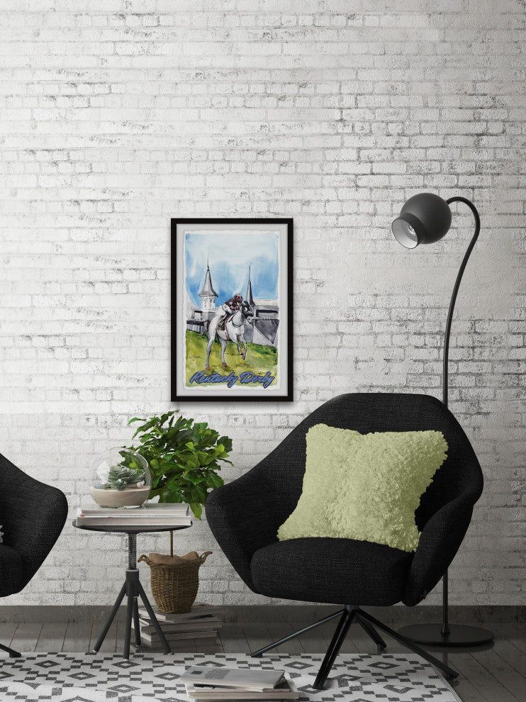 "Kentucky Derby" Framed Painting Print, 30x45