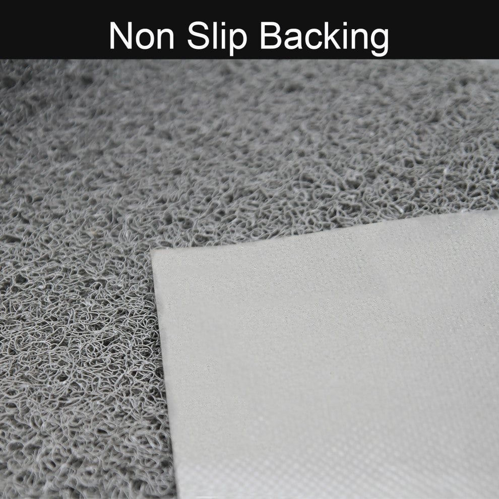 Outdoor Runner Mat Scraper Front Door Mat PVC Non-Slip Backing 48"x18" Grey, Grey