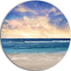 Clear Blue Sky And Ocean At Sunset, Seascape Round Wall Art, 23"