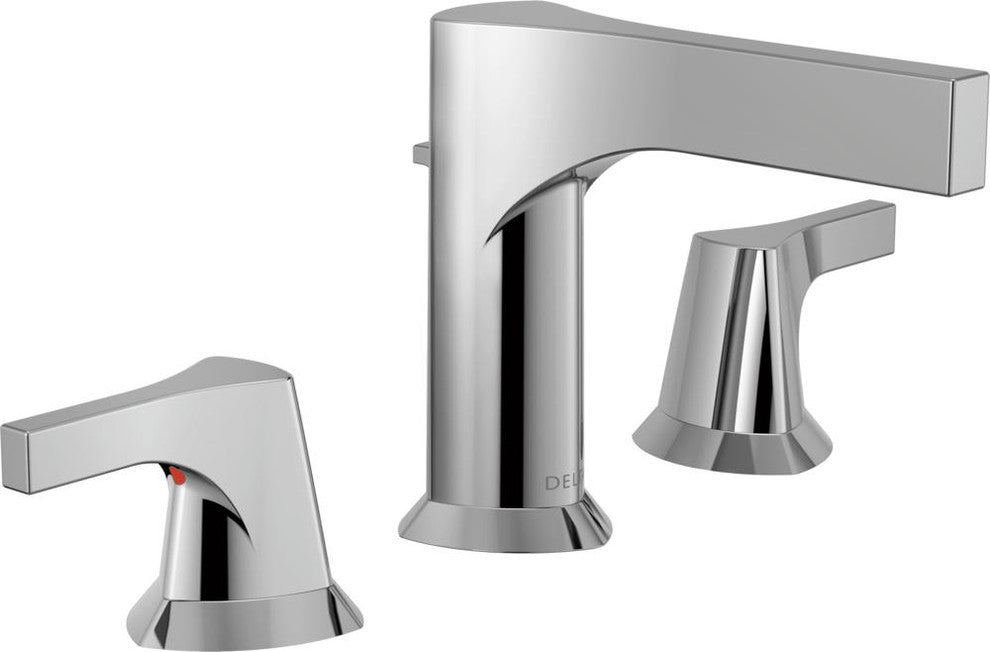 Delta Zura Two Handle Widespread Bathroom Faucet, Chrome, 3574-MPU-DST