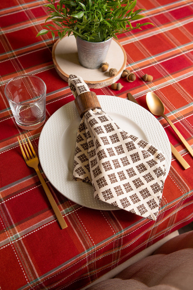 Heirloom Diamond Printed Napkin, Set of 6