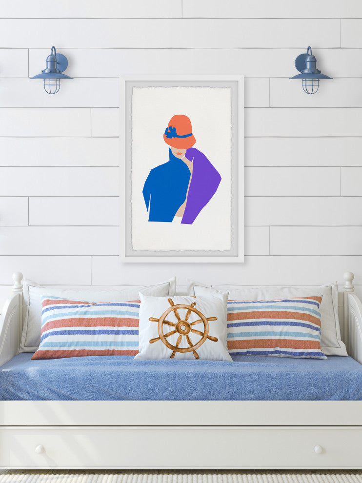 "Retro Bucket Hat" Framed Painting Print, 20x30