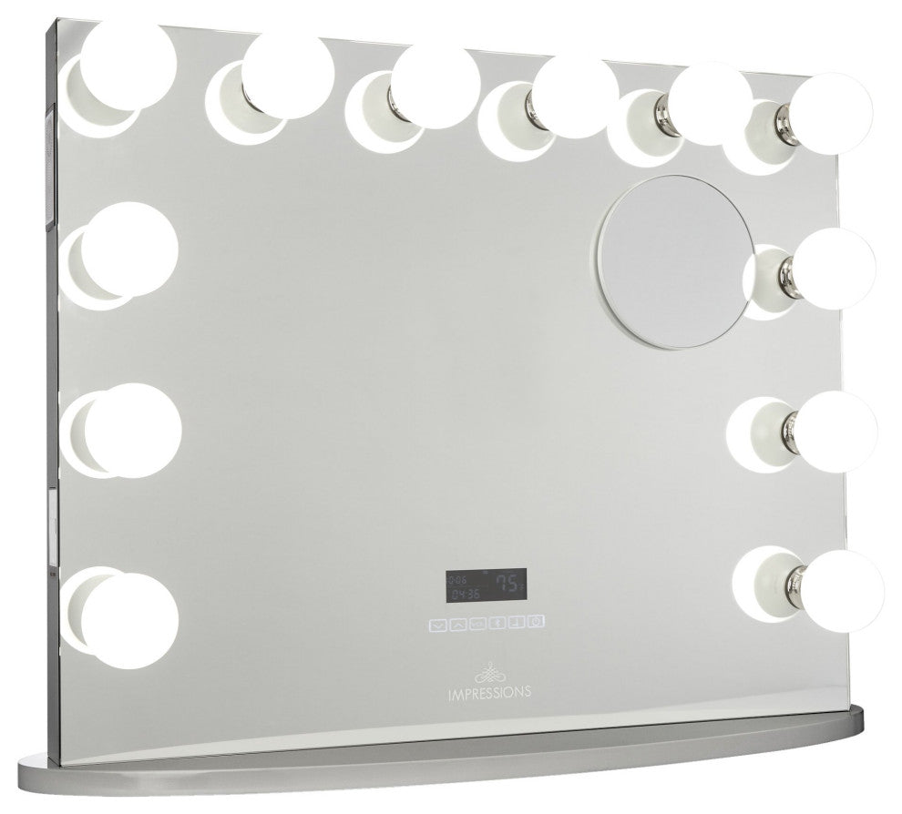 Hollywood Premiere Plus Vanity Mirror, Silver, Bluetooth