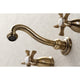 KS3023NX Two-Handle Wall Mount Tub Faucet, Antique Brass