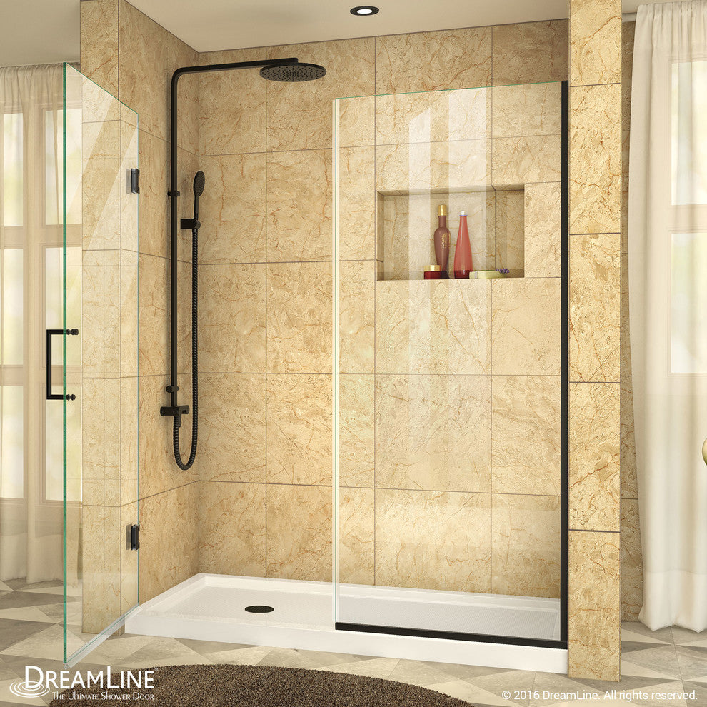Dreamline Unidoor Min 54" To Max 54-1/2"x72" Hinged Shower Door