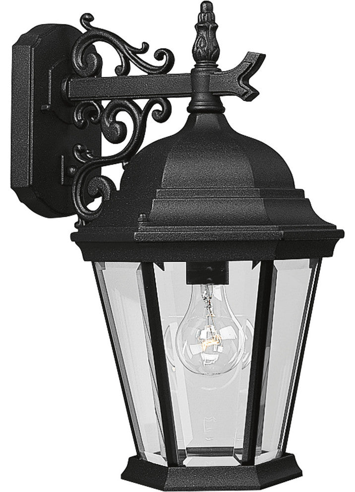 1-Light Wall Lantern, Textured Black