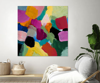 Spring Confetti I - 54 x 54 by Lanie Loreth