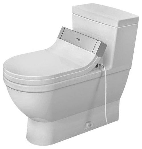 Duravit Starck 3 One-Piece Toilet, Single Flush Left Lever, White