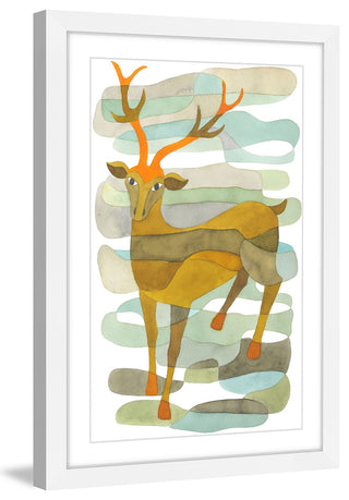 "Stag" Framed Painting Print