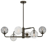 Fredrick Ramond Oberon Large Adjustable Single Tier Chandelier, Black Oxide