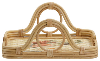 Corey Floral Bamboo Tray