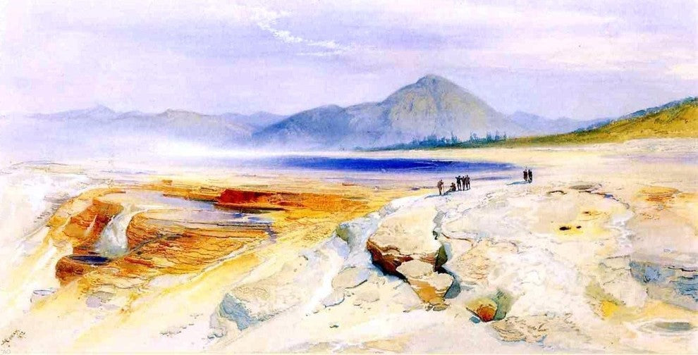 Thomas Moran The Great Hot Springs Gardiners River Wall Decal