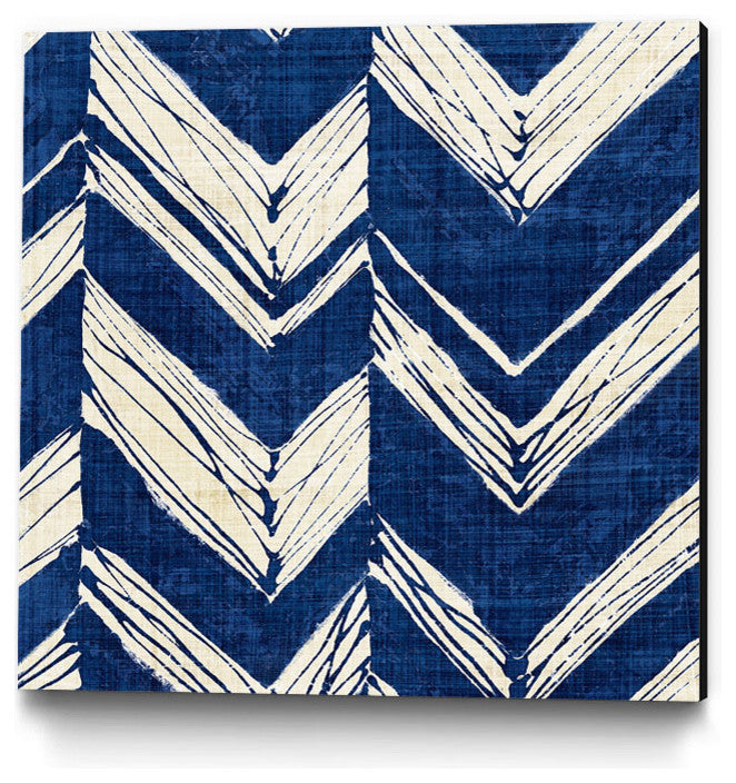 "Indigo Batik Ii" Museum Mounted Canvas Print, 30"x30"