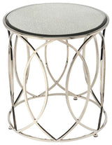 Glamorous Silver Metal Round Table