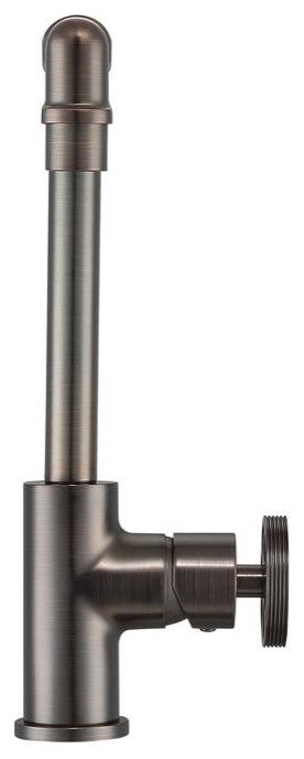 Urban Deck Mount Round Wheel Handle 1-Hole Bathroom Faucet, Oil-Rubbed Bronze