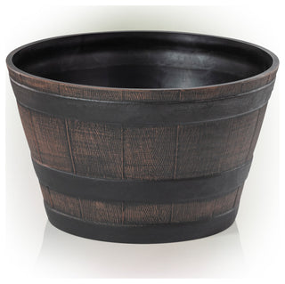 Barrel Planter, Bronze, Small, 18"