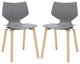 Safavieh Couture Darnel Molded Plastic Dining Chair, Grey/Natural