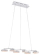 HomeRoots 29.5" X 10.2" X 43.3" White Acrylic Painted Metal Ceiling Lamp