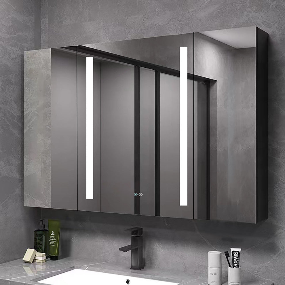 40 in.W x 30 in. H Aluminum Surface Mounted LED Medicine Cabinet with Doors