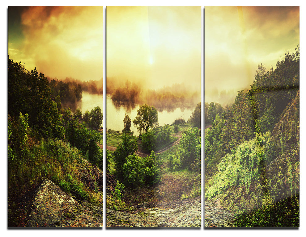 "Vintage Raising" Photo Metal Wall Art, 3 Panels, 36"x28"