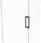 Contemporary 12" Grooved Accent Back to Back Shower Door Pull, Antique Bronze