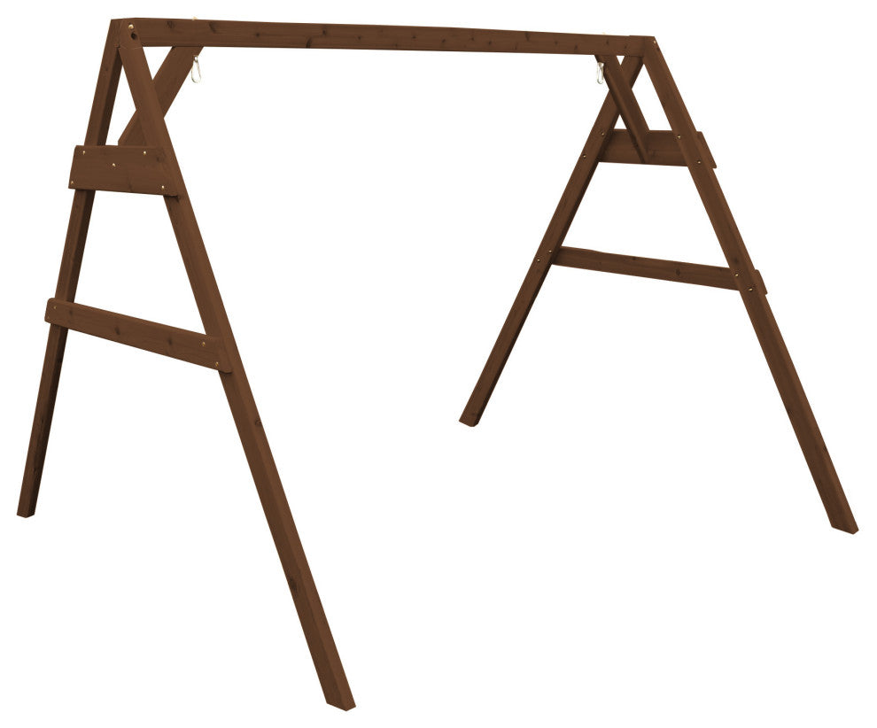 Cedar A-Frame Swing Stand for Swing or Swingbed, Mushroom Stain, 6 Foot, 2 X 4